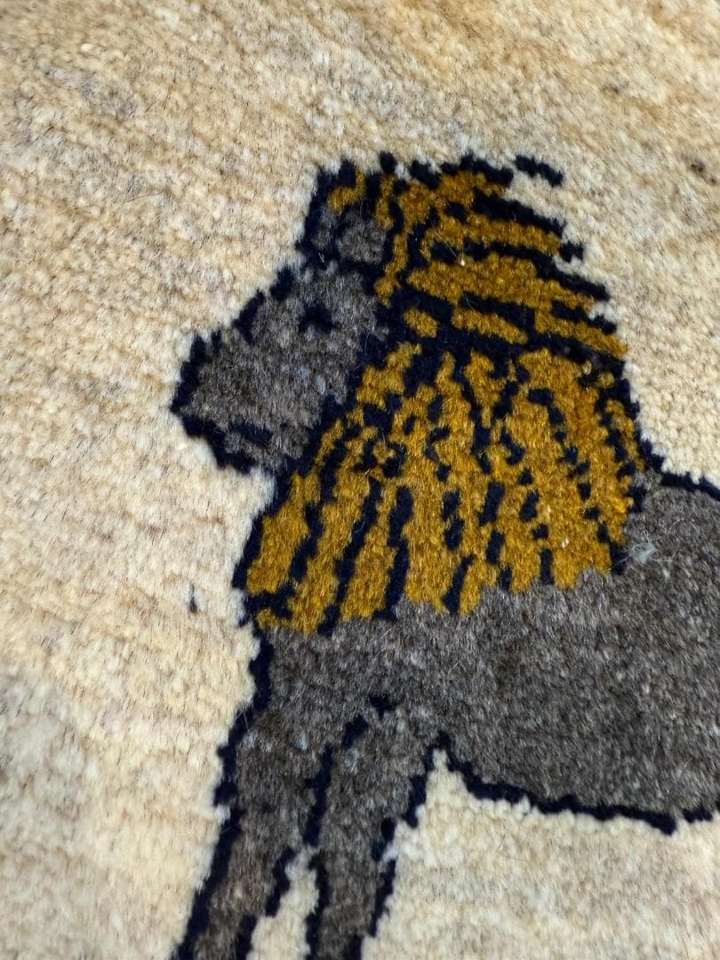 ギャッベ 67x92cm ペルシャ絨毯 手織り ギャベ 玄関マットラグ 絨毯