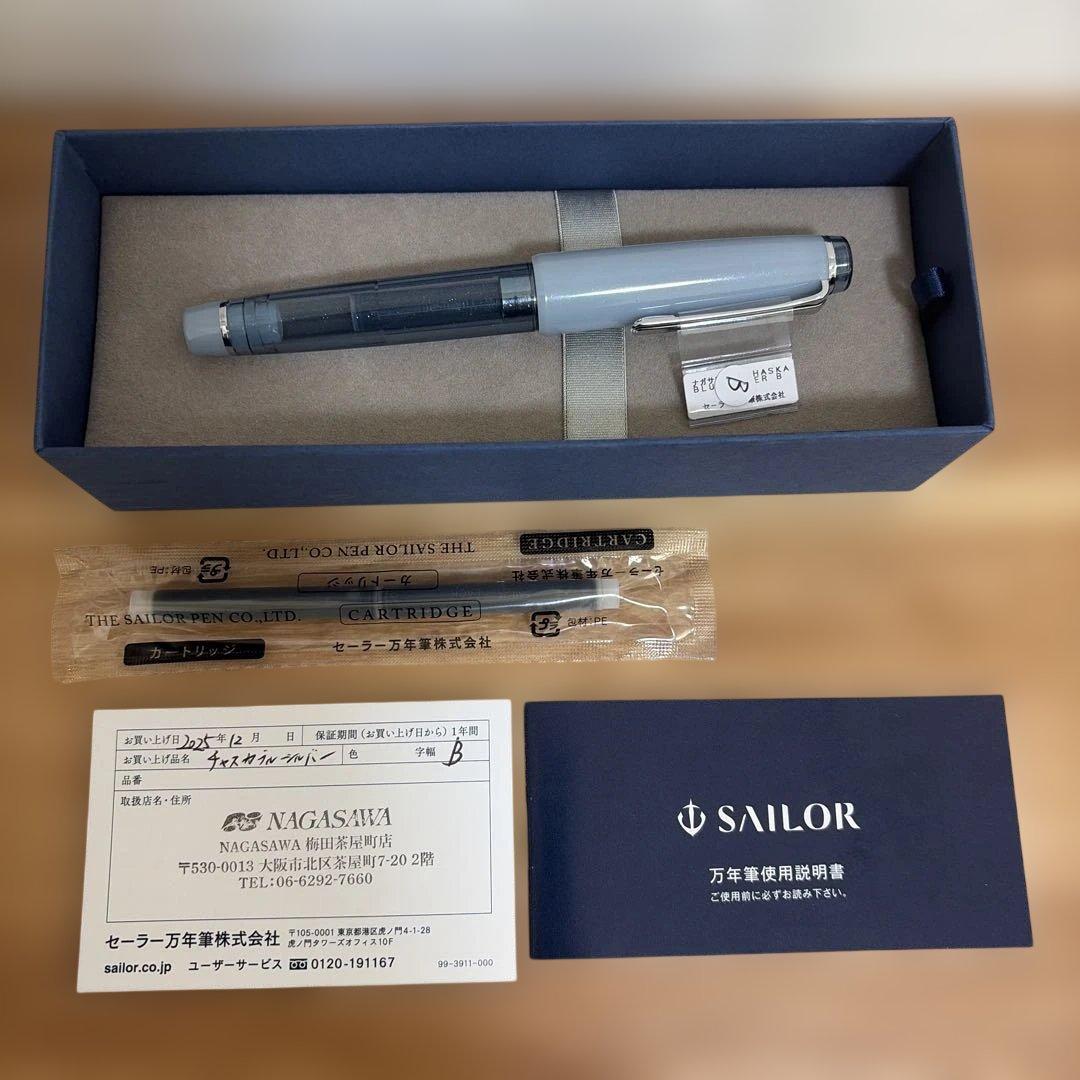 CHASKA BLUE SILVER 万年筆　B