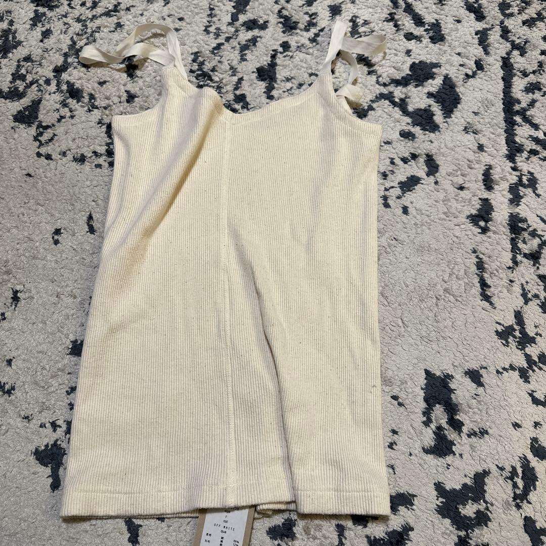 NOWOS オフホワイト リブキャミソール
