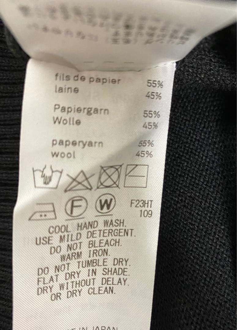 美品！ATON Wool Washi Crew Neck Sweater