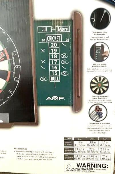 新品ブリストルダーツボード ウォールプロテクターハイドアウェイスコアボード付