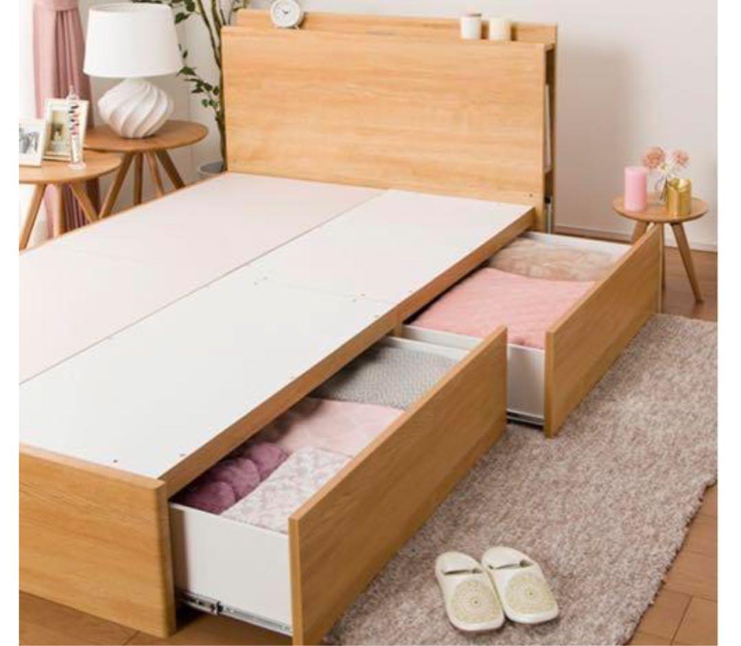 【最終価格】【本日取引なし粗大ゴミとなるため出品取下】ニトリダブルベッドフレーム