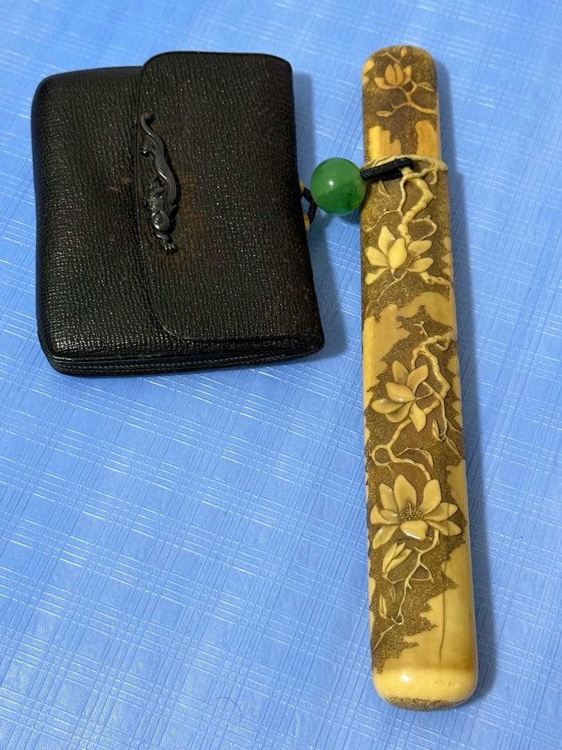 極上 時代物 煙草入れ 提げ物 キセル入れ 煙管 喫煙具 キセル 古道具