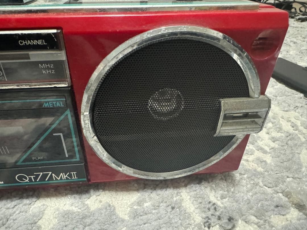 SHARP ステレオダブルカセットQT-77MK II (R)現状品