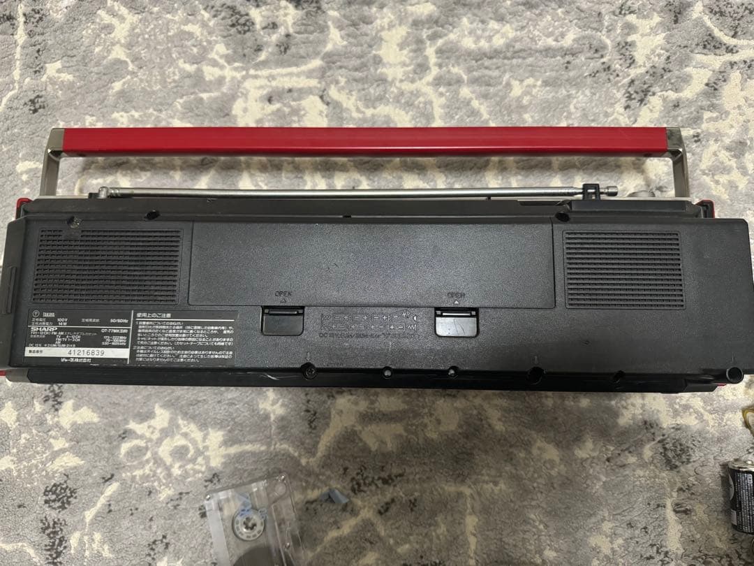 SHARP ステレオダブルカセットQT-77MK II (R)現状品