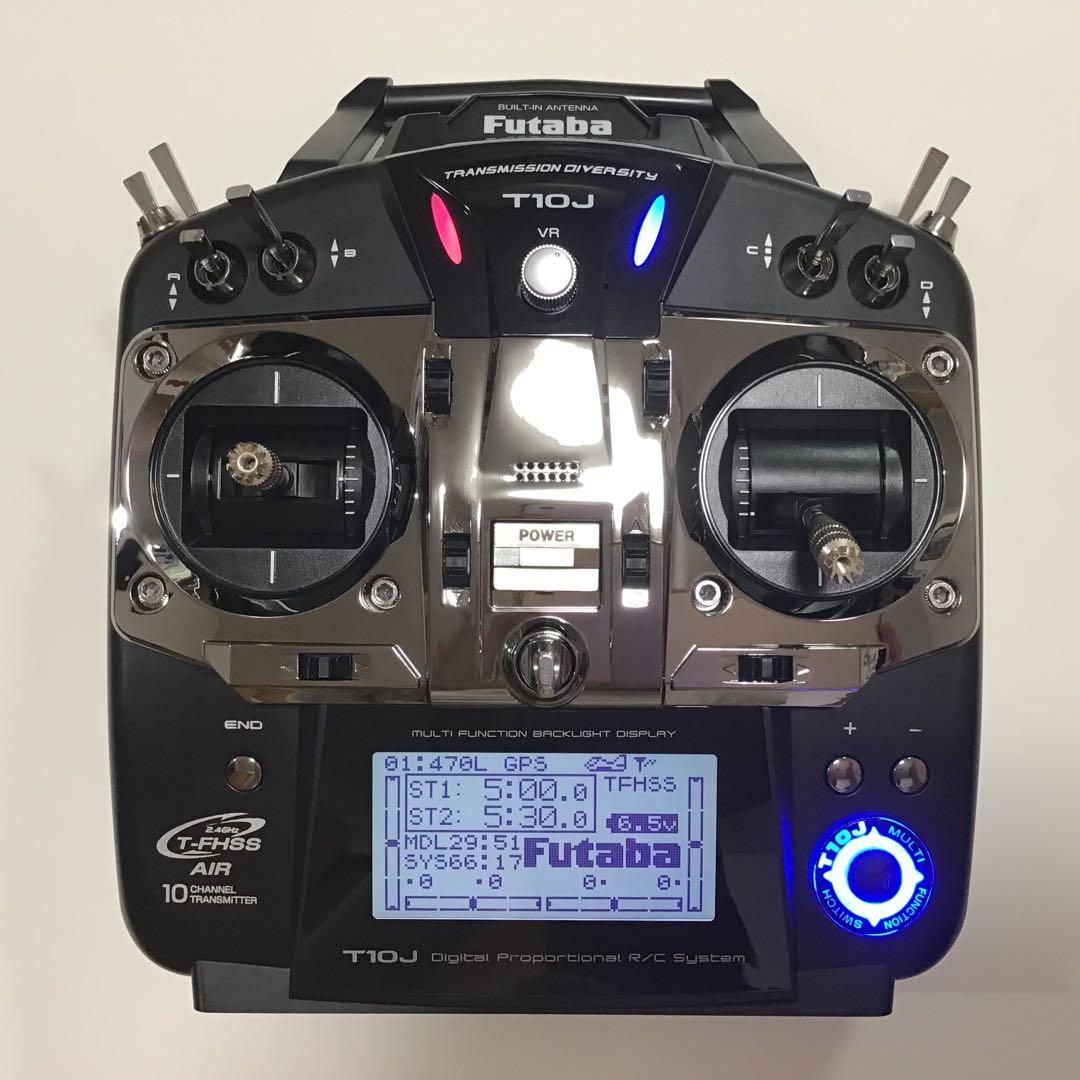 美品　フタバ　T10J プロポ　ヘリ用　モード1 取説　箱　充電池付