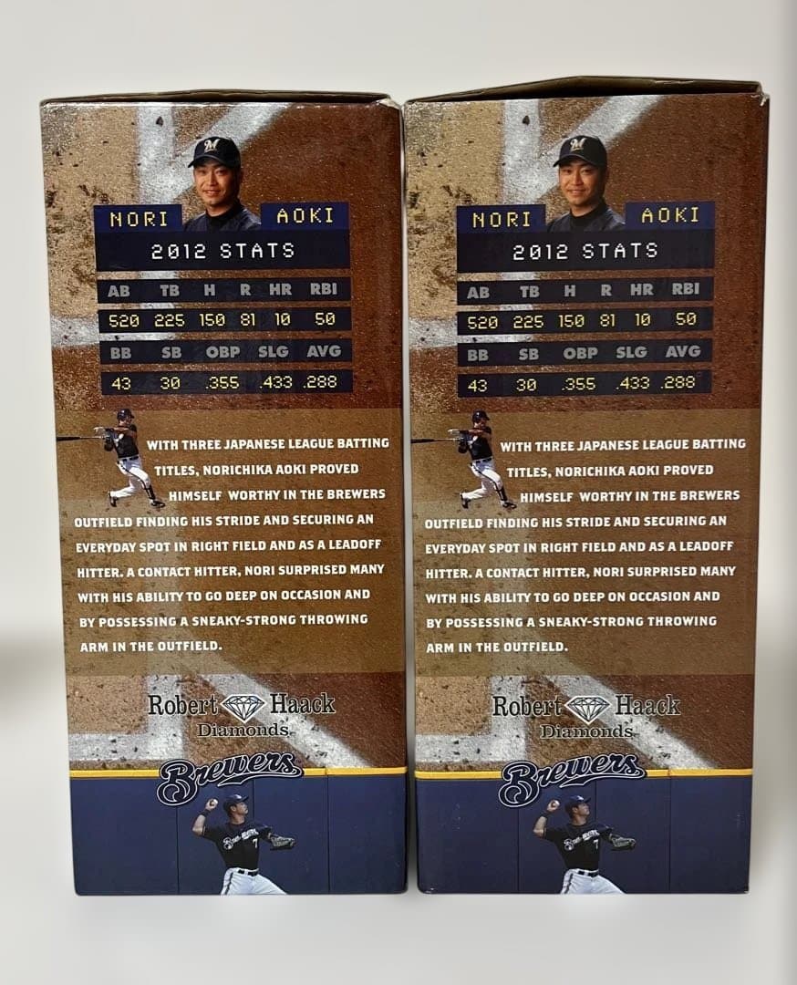 青木宣親 ブリュワーズ ボブルヘッド 2体セット