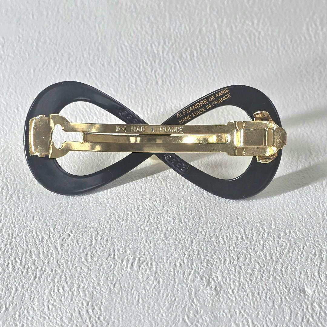 新品同様　ALEXANDRE DE PARIS　リボンバレッタ　８cm