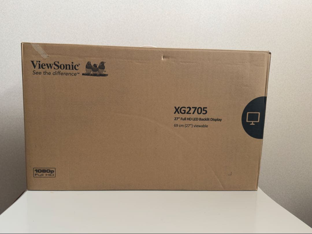 ViewSonic中古27インチPCゲーミングモニター　プラグ.配線コード付き