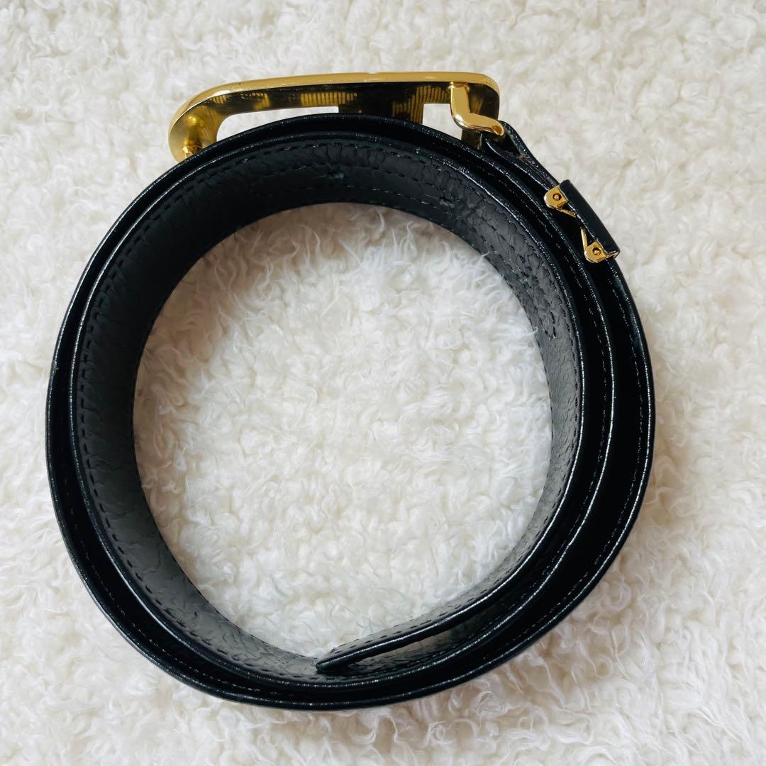 Christian Dior ベルト 黒 レディース トロッター柄 ディオール