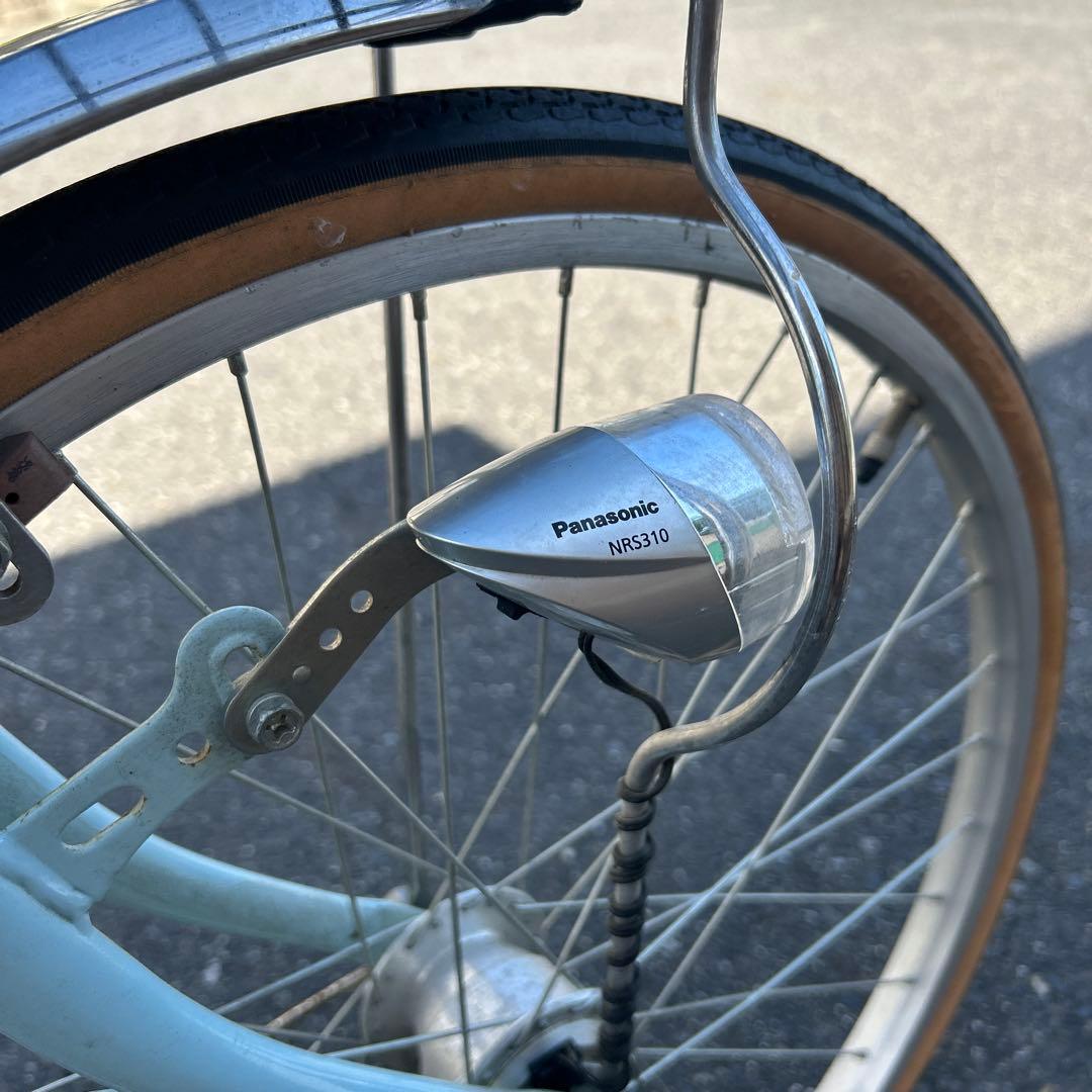 シティサイクル ライトブルー 前カゴ付き　マルイシ　24インチ