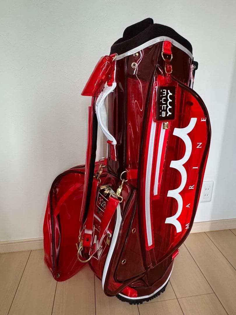 muta キャディバッグ クリアレッド