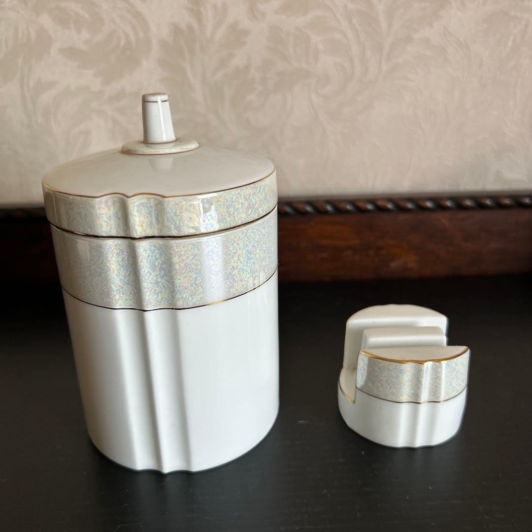 オールドノリタケ　Mマーク・ヤジロベエ　クリーマー・ポット・白鳥・灰皿　不揃い