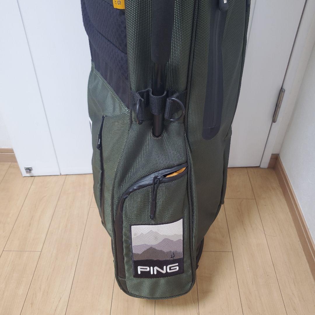 【美品】PING ピン キャディバッグ CB-P201 カーキ 色