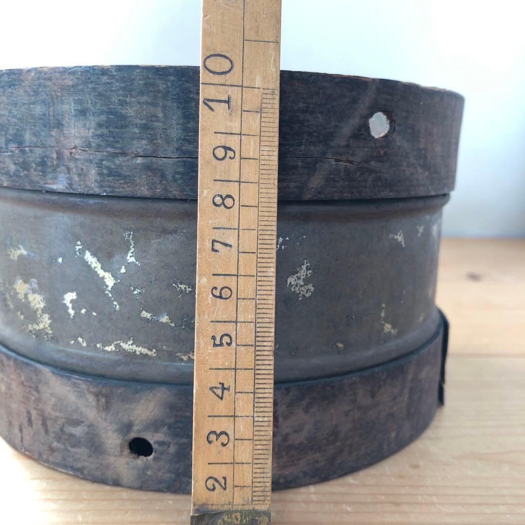 古い玩具の太鼓　木製　フランス　オブジェ　アート　蚤の市　古道具　no.153