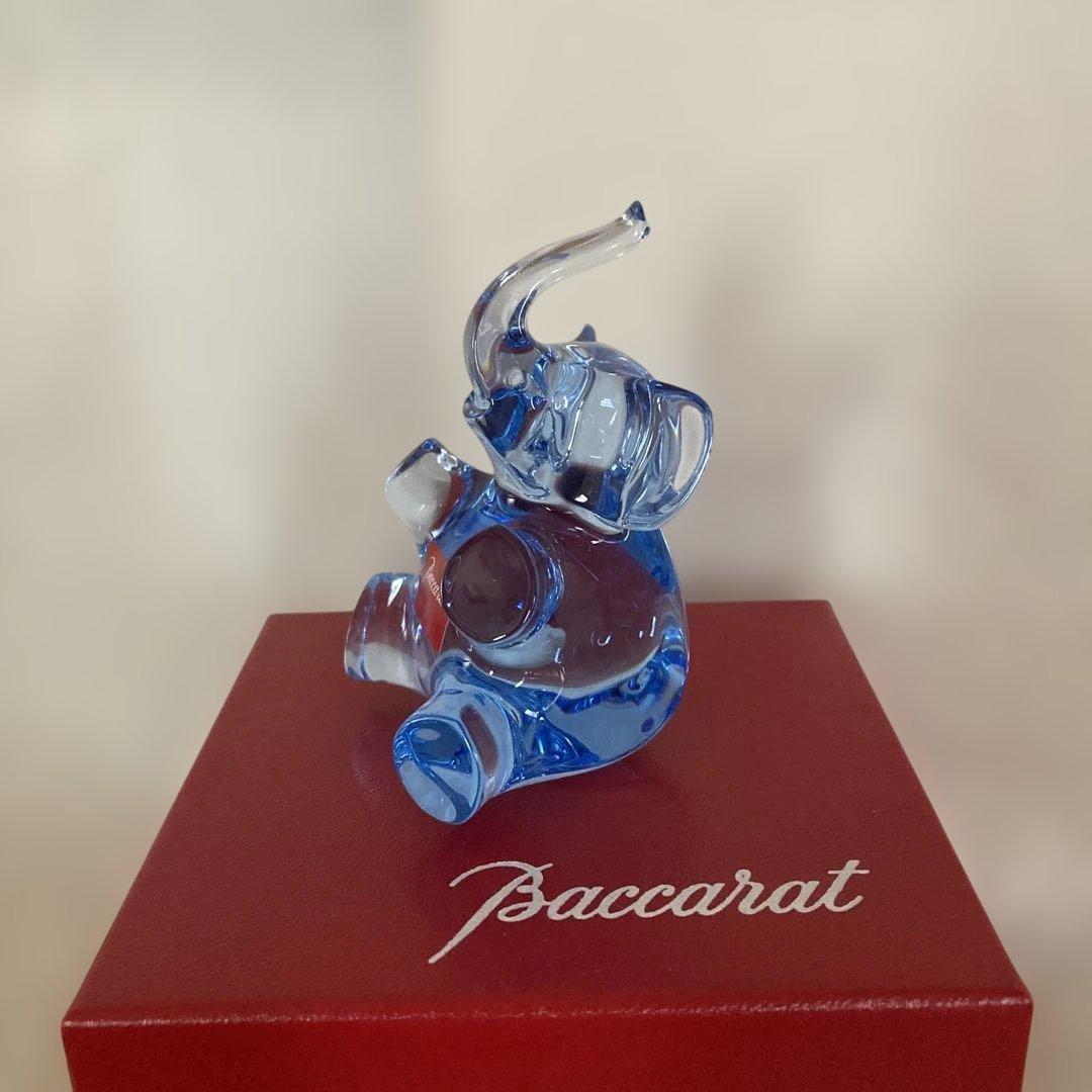 Baccarat バカラ クリスタル 象 エレファント ブルー系