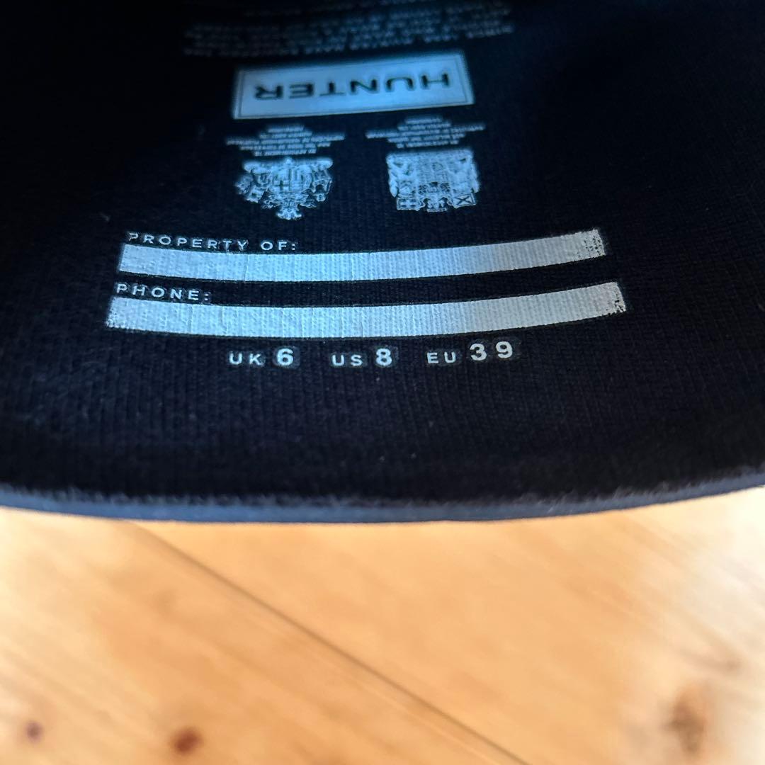 HUNTER ブラック 長靴 UK6 US8 EU39 25cm