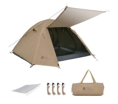 テント キャンプテント 二重層 軽量 コンパクト アルミ製ポール 撥水加工素材