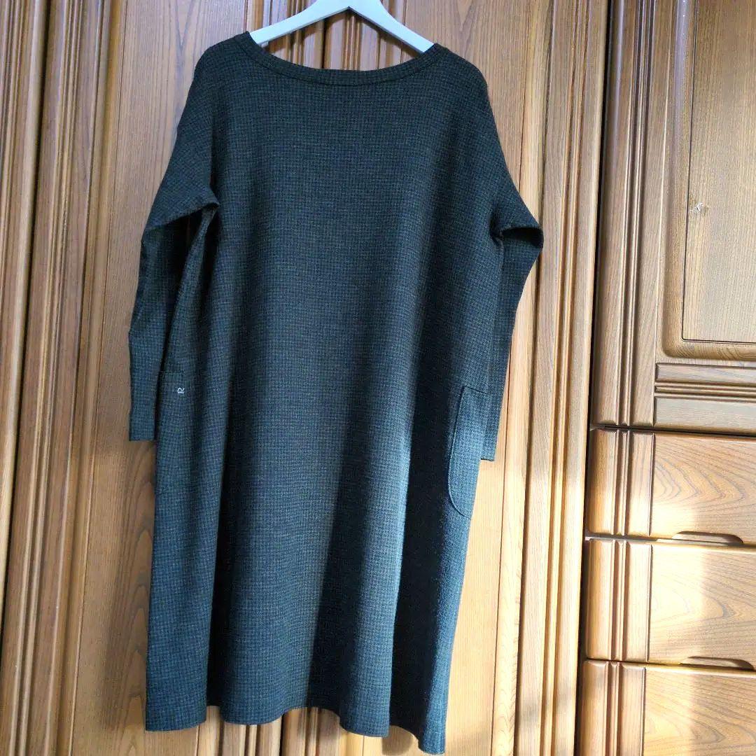 ⭐️45R 45rpm ⭐️ ジャージフラノ千鳥ワンピース R刺繍