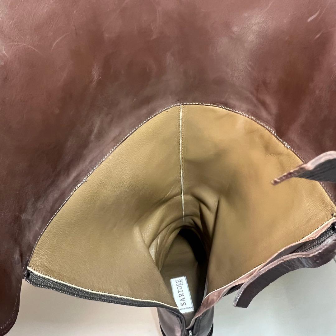 【美品】SARTORE サルトル ジョッキーブーツ ブラウン 37(24cm)