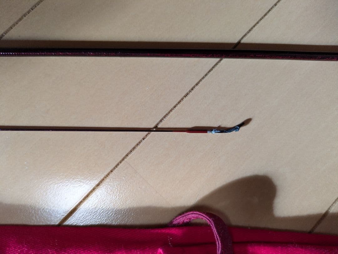 ヘラブナ竿 赤 ロッドケース付き