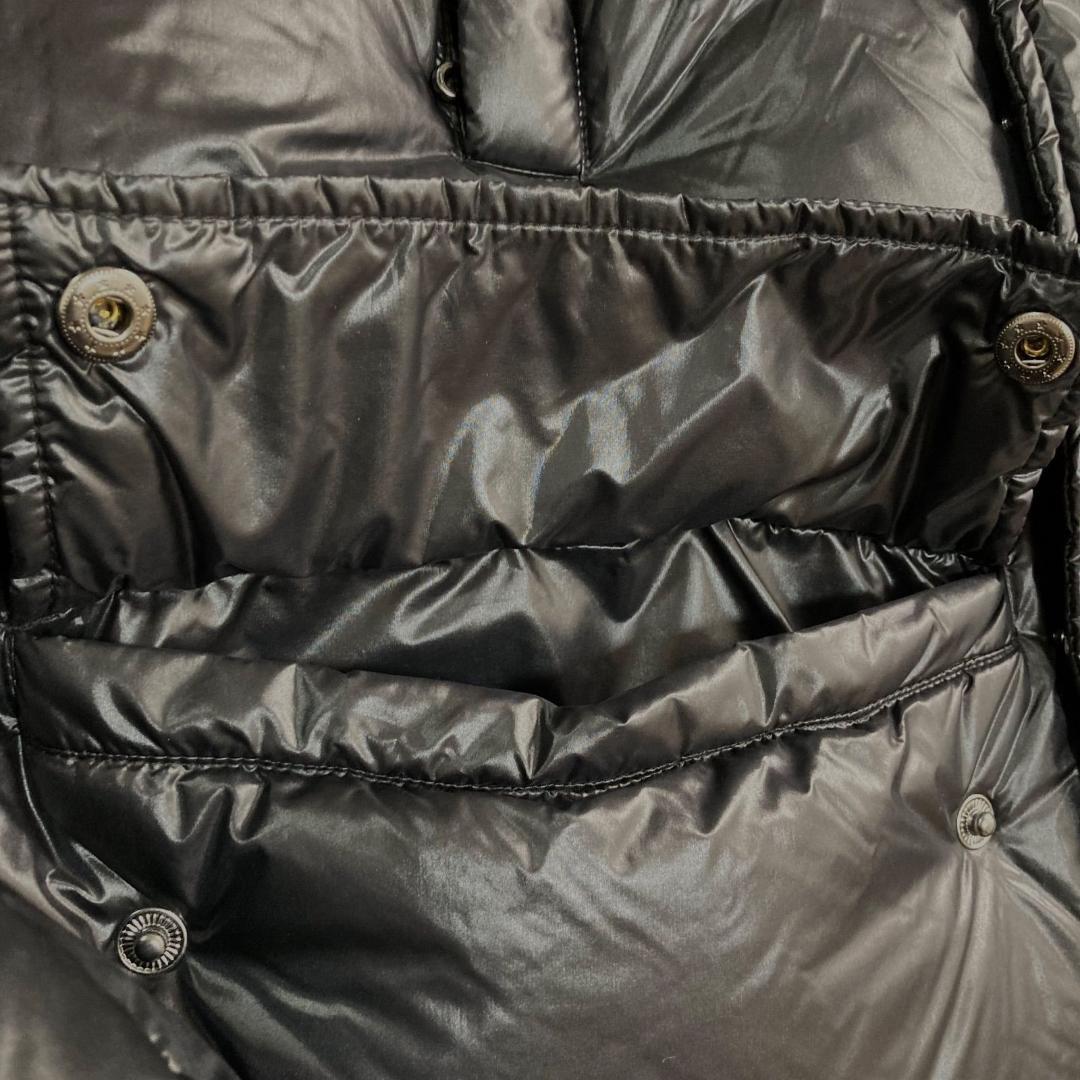 17210✨コルマー 52 LL シャイニー 肩ロゴ ダウンジャケット ブラック
