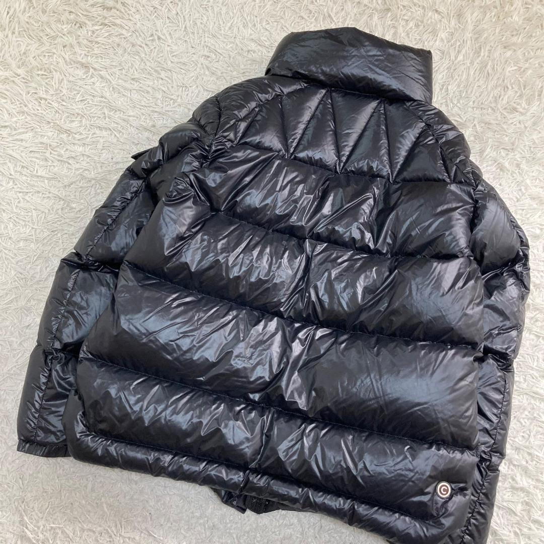 17210✨コルマー 52 LL シャイニー 肩ロゴ ダウンジャケット ブラック