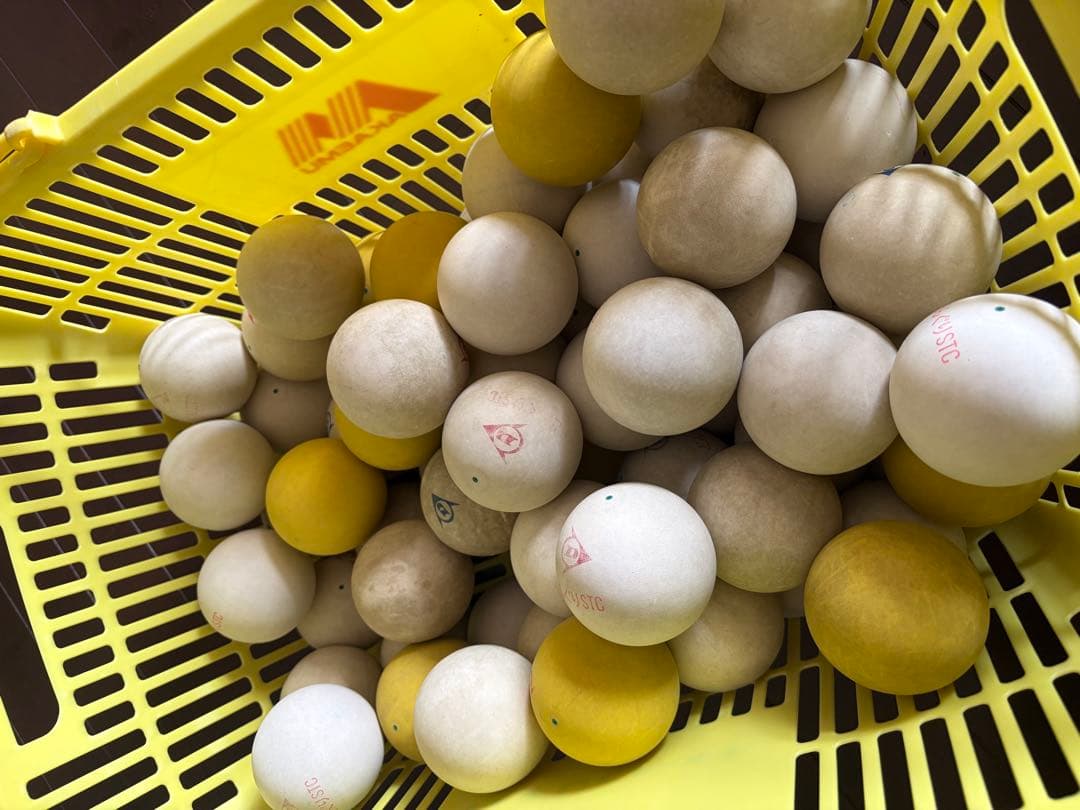 【中古】ソフトテニスボール 100球(カゴ無し)