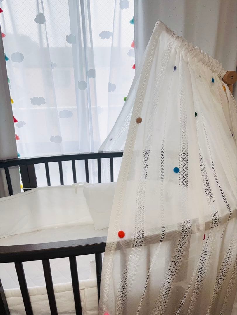 【美品】STOKKE V2 ベット＋マット＋天蓋＋天蓋フレーム付き　お得セット