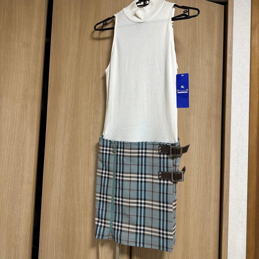 専用モテワンピ　上品　可愛い　バーバリーたチェックノースリワンピ38