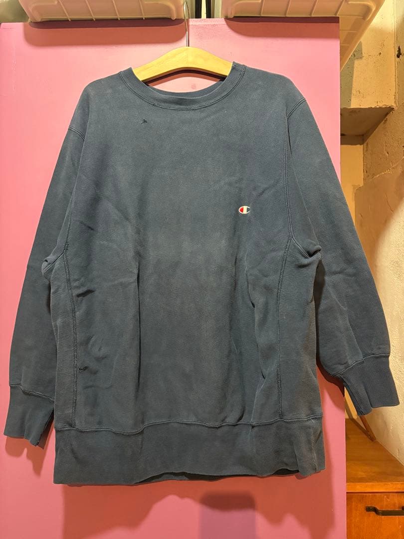 ネイビー　チャンピオン XL リバースウィーブ　スウェット　90s USA製