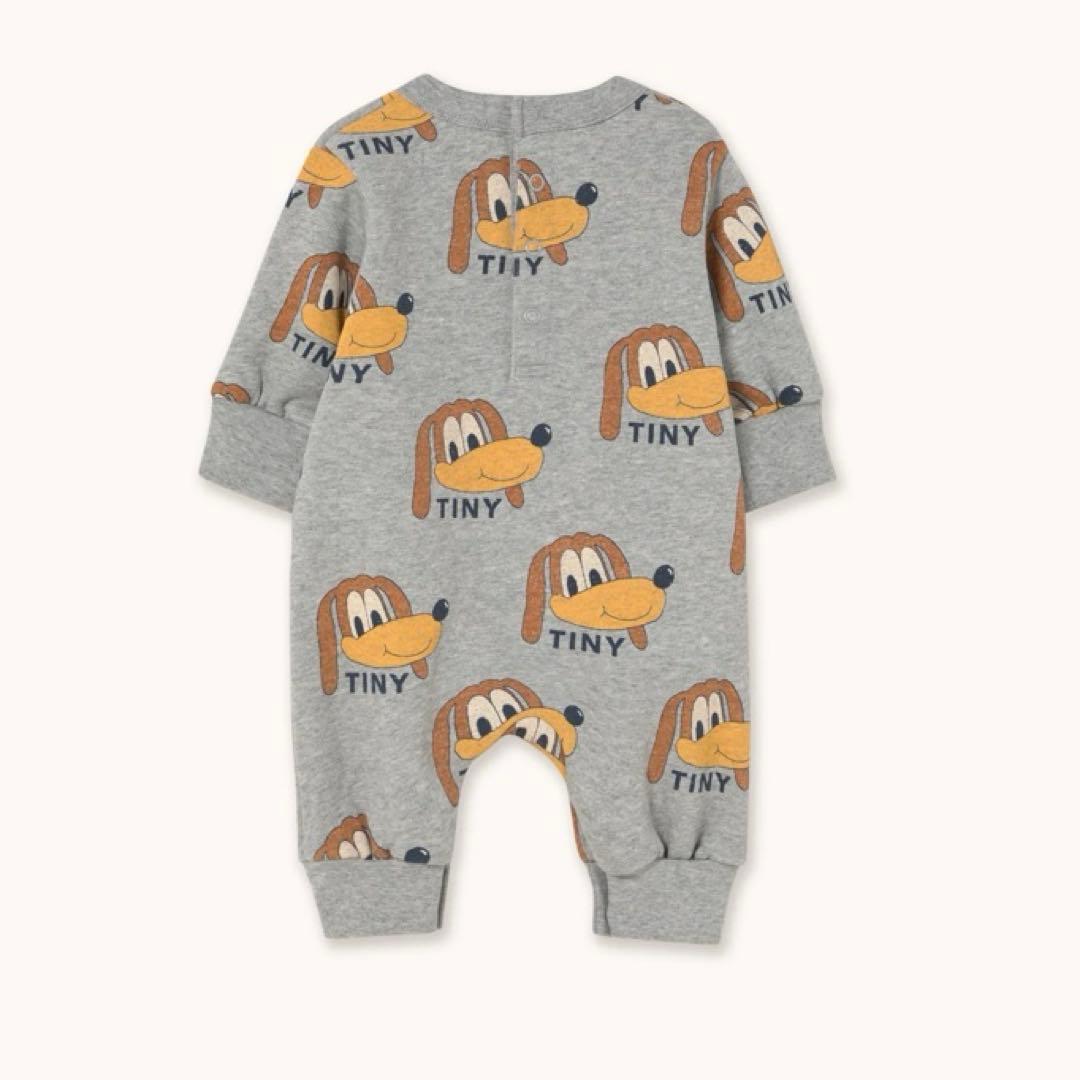 タイニーコットンズ　ロンパース グレー　犬柄　24M