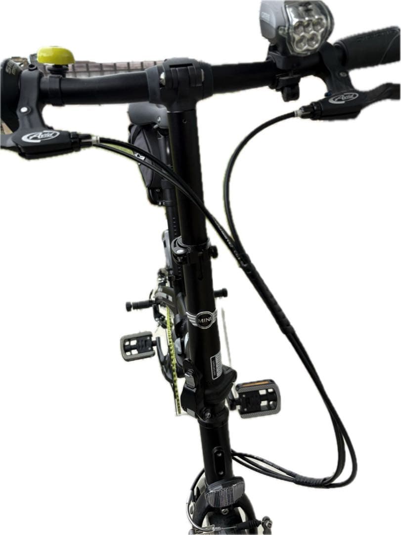 正規品 MINI 折りたたみ自転車 ブラック サドルバッグ付き