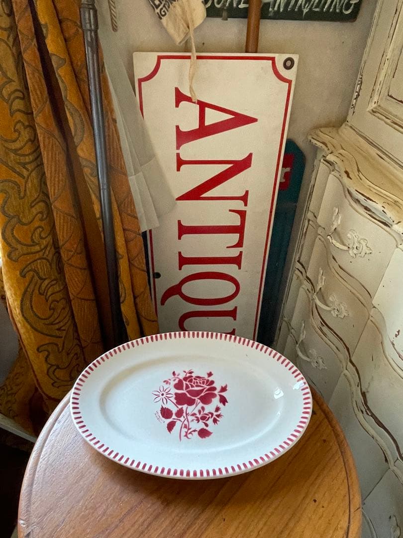 murakawa 陶器　リュネビル　オーバル　楕円形　大皿　薔薇　ラヴィエ