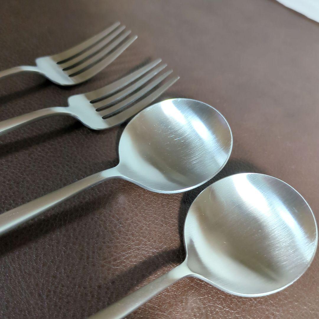 cutipol クチポール　ムーン　moon マットシルバーディナー6本セット