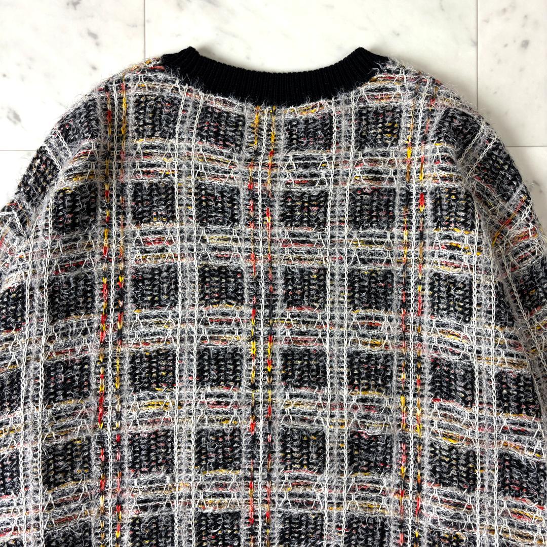 イロコイ Iroquois ニット M スラブ チェック マルチカラー セーター