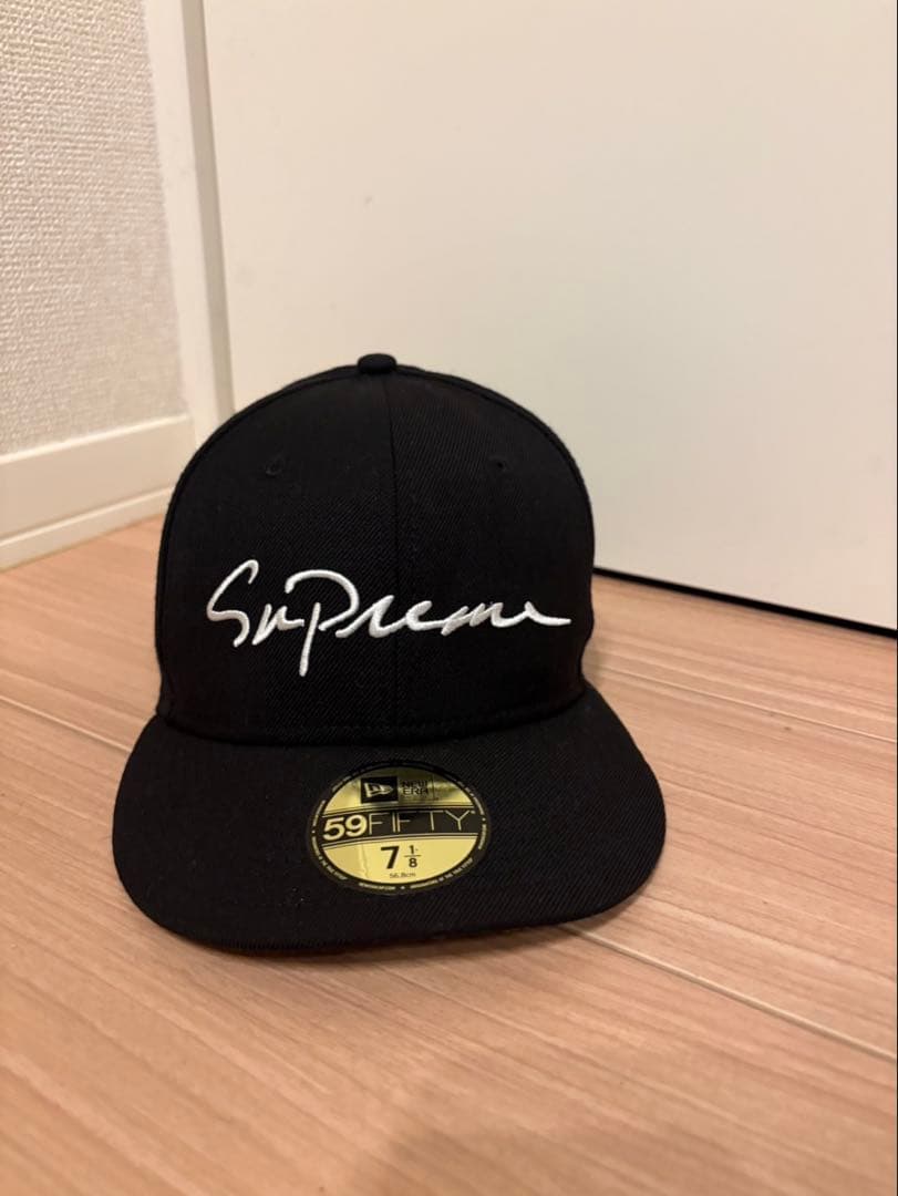 Supreme ベースボールキャップ ブラック 7 1/8