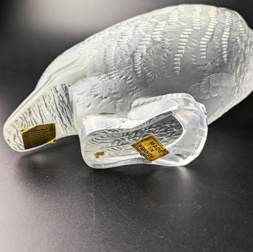 リアルな羽毛★ラリック フィギュリン うずら 鶉 16㎝ 重量1.1㎏ フランス