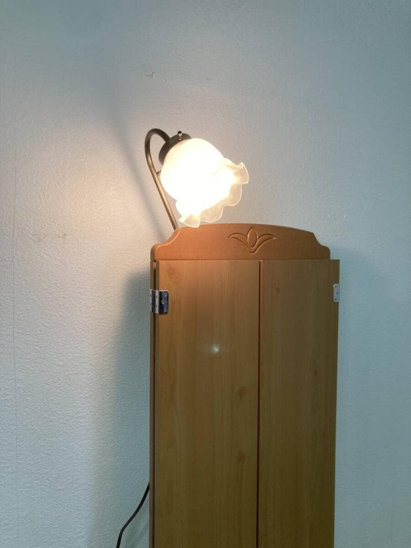 ニトリ レスティⅡ 3面鏡 三面鏡 ドレッサー 照明 イス付き ライトブラウン