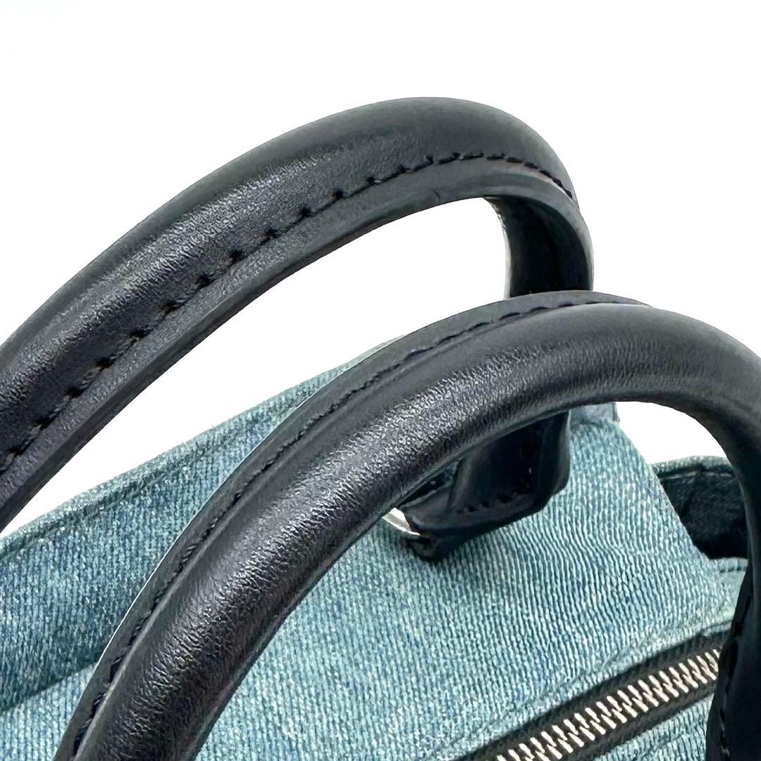 使用少✨DIESEL ディーゼル 2way デニムバッグ キルティング ブルー系