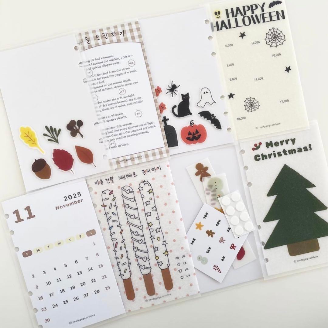 もも　韓国　貯金　バインダー　ダブルリングバインダー　白　14 黒　4