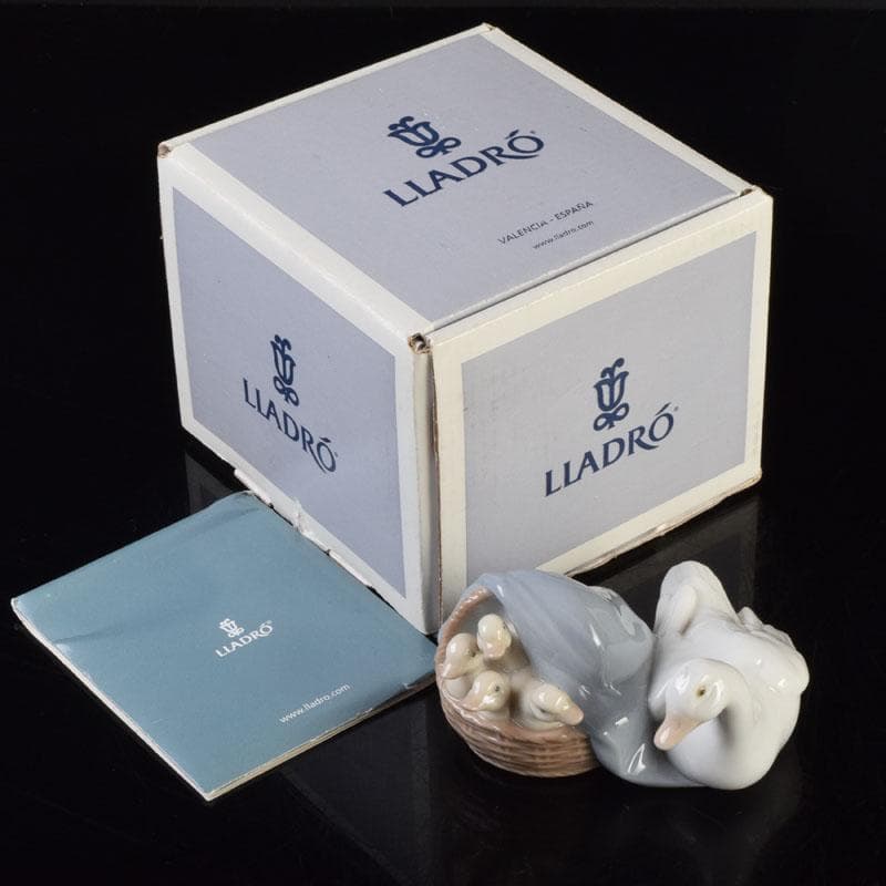 リヤドロ　LLADRO　アヒルの親子　置物　箱付　C　8710