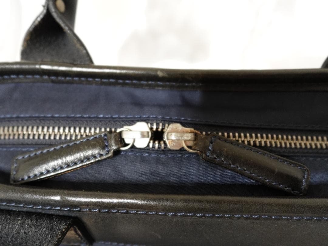 フェリージ Felisi ２wayビジネスバッグ ネイビー 本革・ナイロン