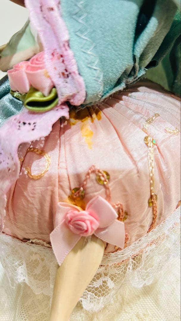 ハーフドール　ピンクッション　脚付き　ヴィンテージ品