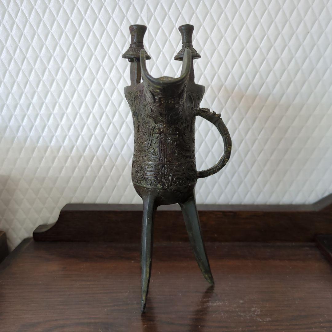 骨董　爵　しゃく　古青銅器 酒器　茶道具　茶道　アンティーク