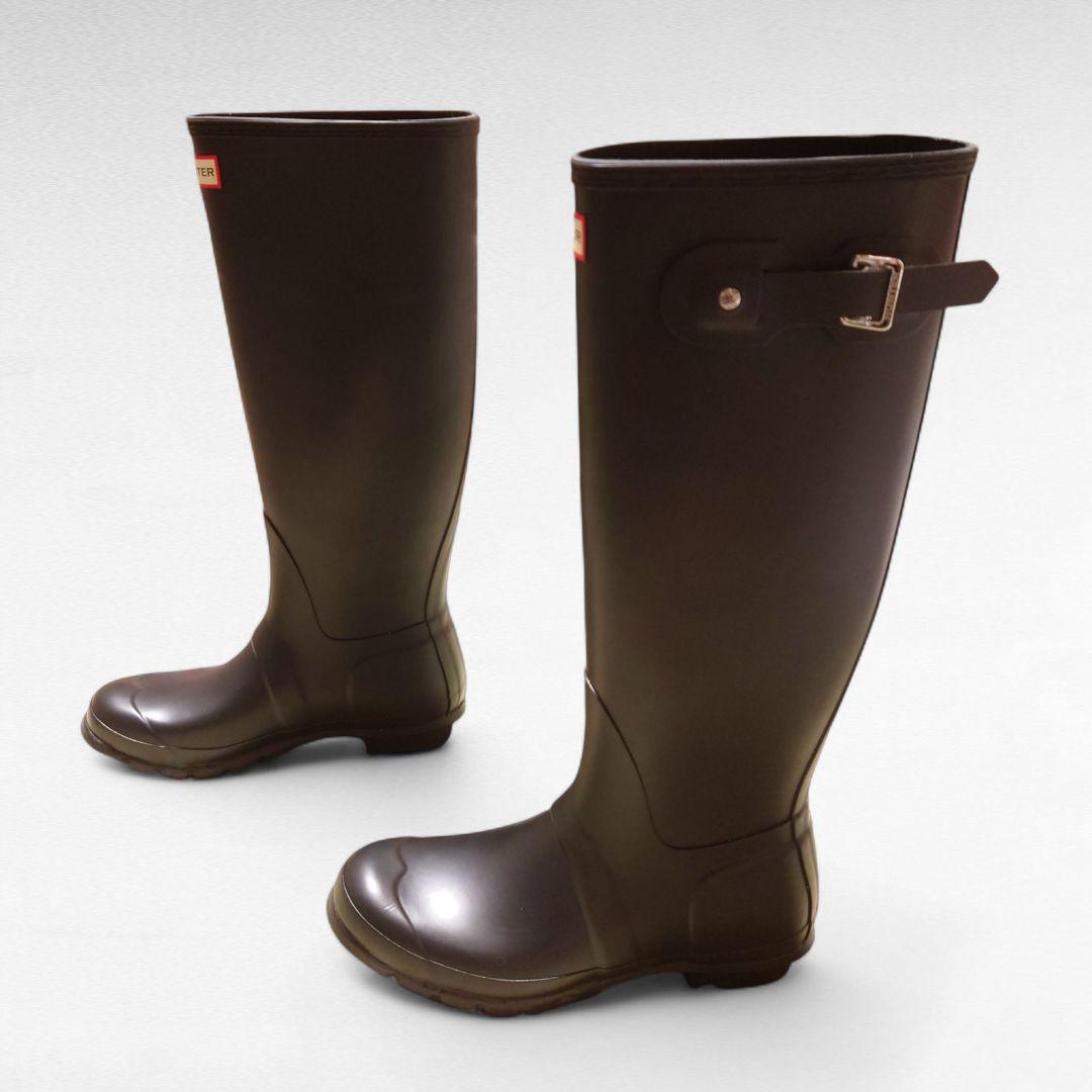 美品 HUNTER ハンター オリジナル トール レイン ブーツ ロング UK6