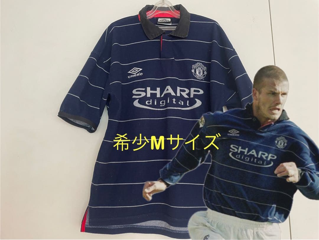 マンU【美品】サイズMマンチェスターユナイテッドのアウェイユニホーム99/00