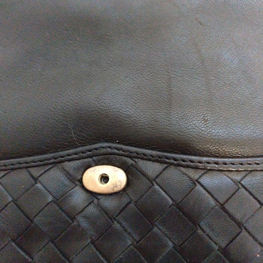 ボッテガヴェネタ イントレチャート 黒 レザー