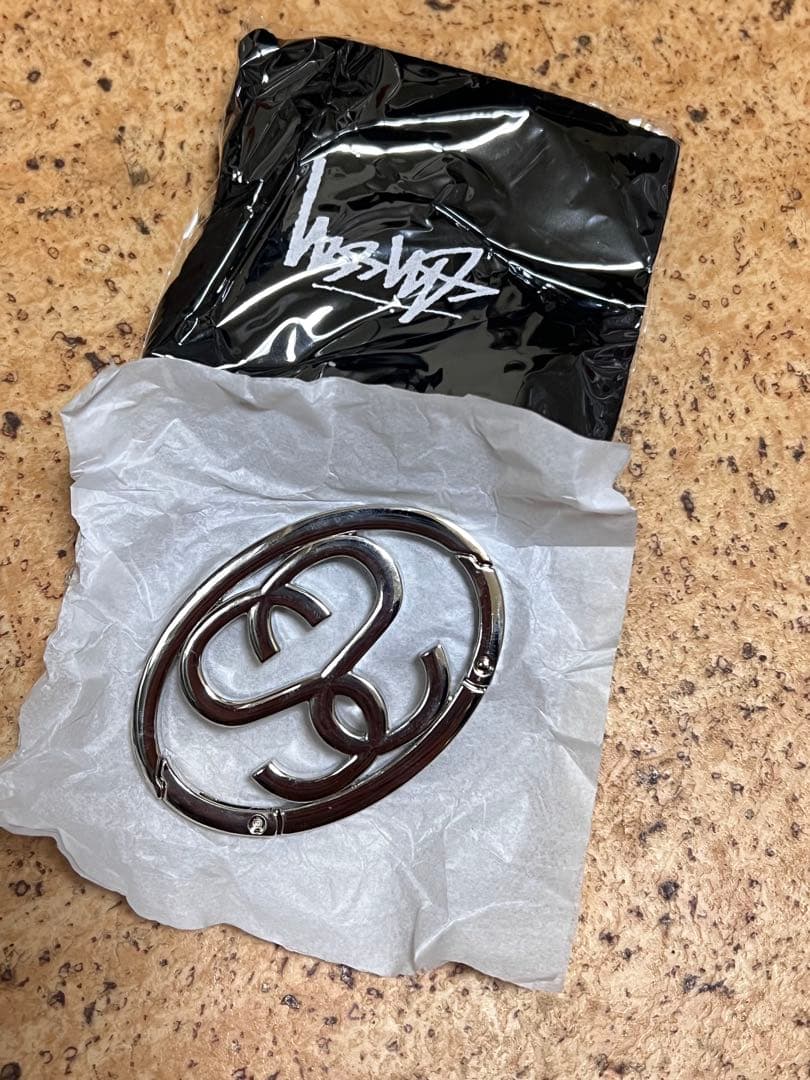 新品　Stussy SS LINK CARABINER Silver カラビナ