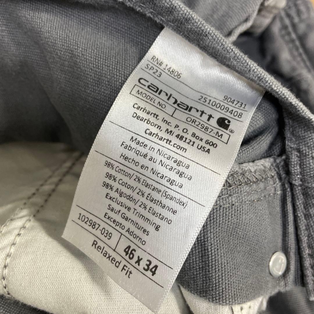 カーハート　オーバーオール　ダブルニー　ビックサイズ　グレー　W46 L34